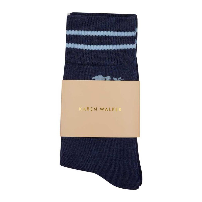 Karen Walker Runaway Girl Socks - 2 Pack White Denim image number 1